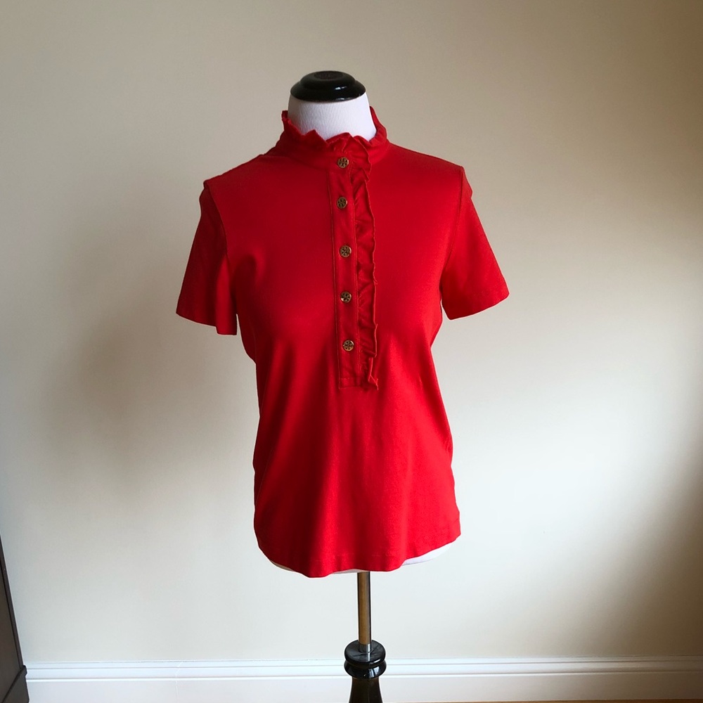 Tory Burch red polo shirt